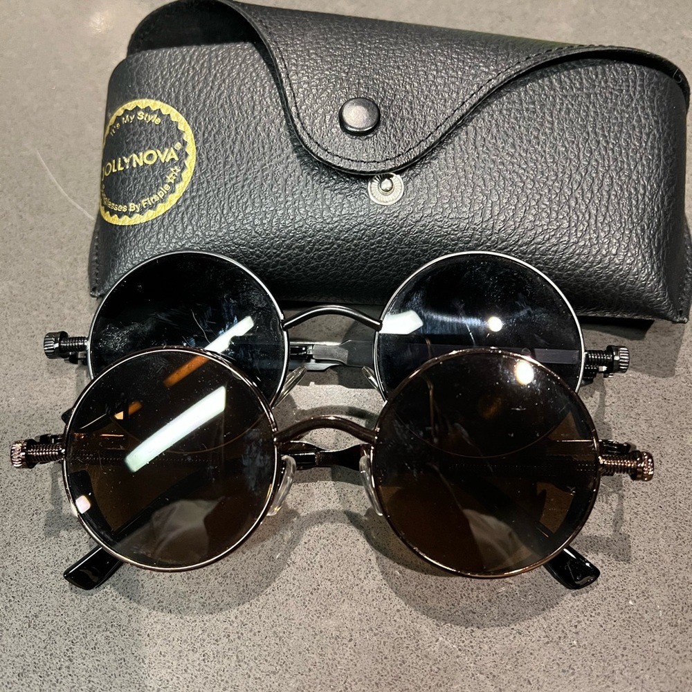 Jolly Nova Men’s Steampunk Sunglasses x2